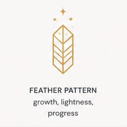 Golden feather pattern icon